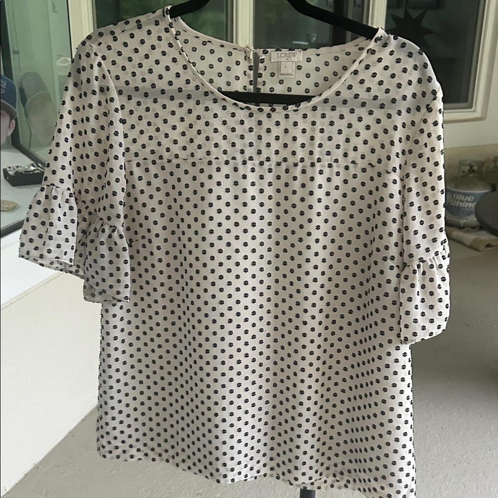 Polka Dot Blouse - Black and White